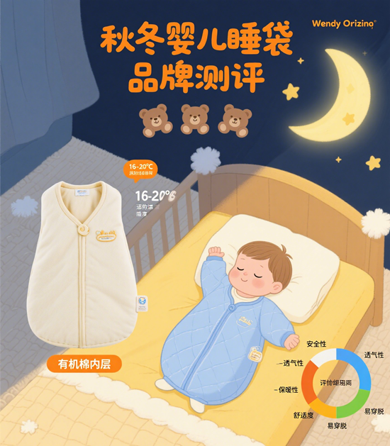 秋冬婴儿睡袋品牌测评：恒温纤维保暖黑科技