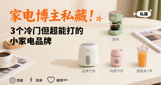 家电博主私藏！3个冷门但超能打的小家电品牌