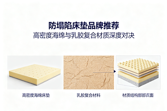 防塌陷床垫品牌推荐：高密度海绵与乳胶复合材质深度对决