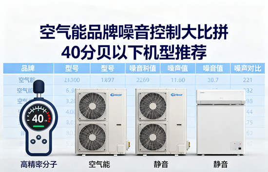 空气能品牌噪音控制大比拼：40分贝以下机型推荐，谁才是真正的