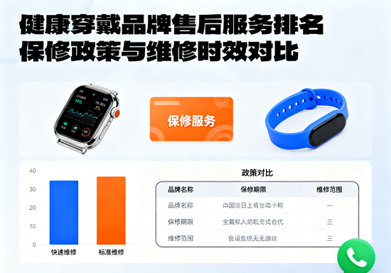 健康穿戴品牌售后服务排名：保修政策与维修时效对比