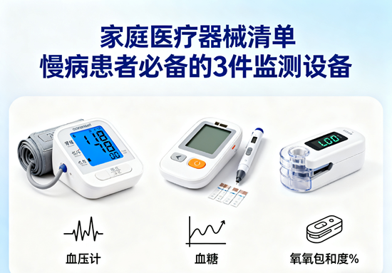 家庭医疗器械清单：慢病患者必备的3件监测设备