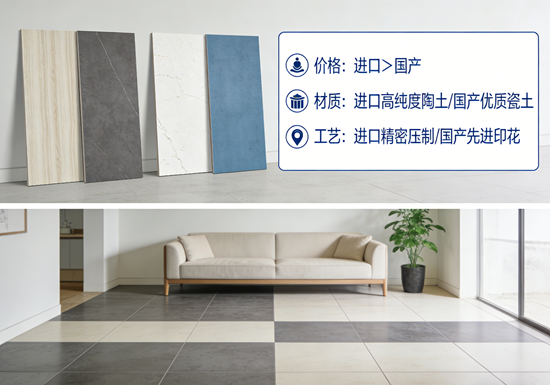 进口瓷砖品牌与国产品牌怎么选？一张对比表说清楚
