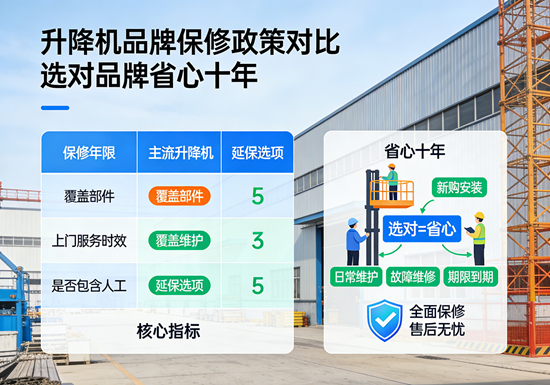 升降机品牌保修政策对比：选对品牌省心十年