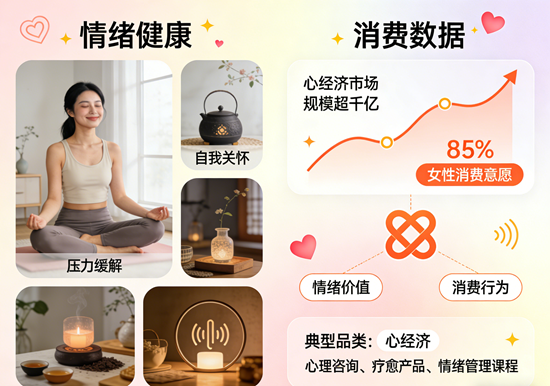 情绪健康双驱动：85%女性愿为积极情绪买单，催生千亿级