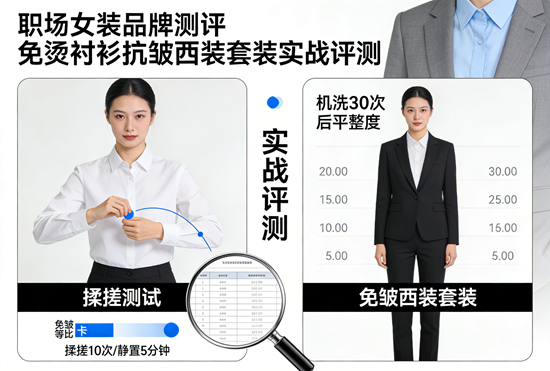 职场女装品牌测评 | 免烫衬衫抗皱西装套装实战评测